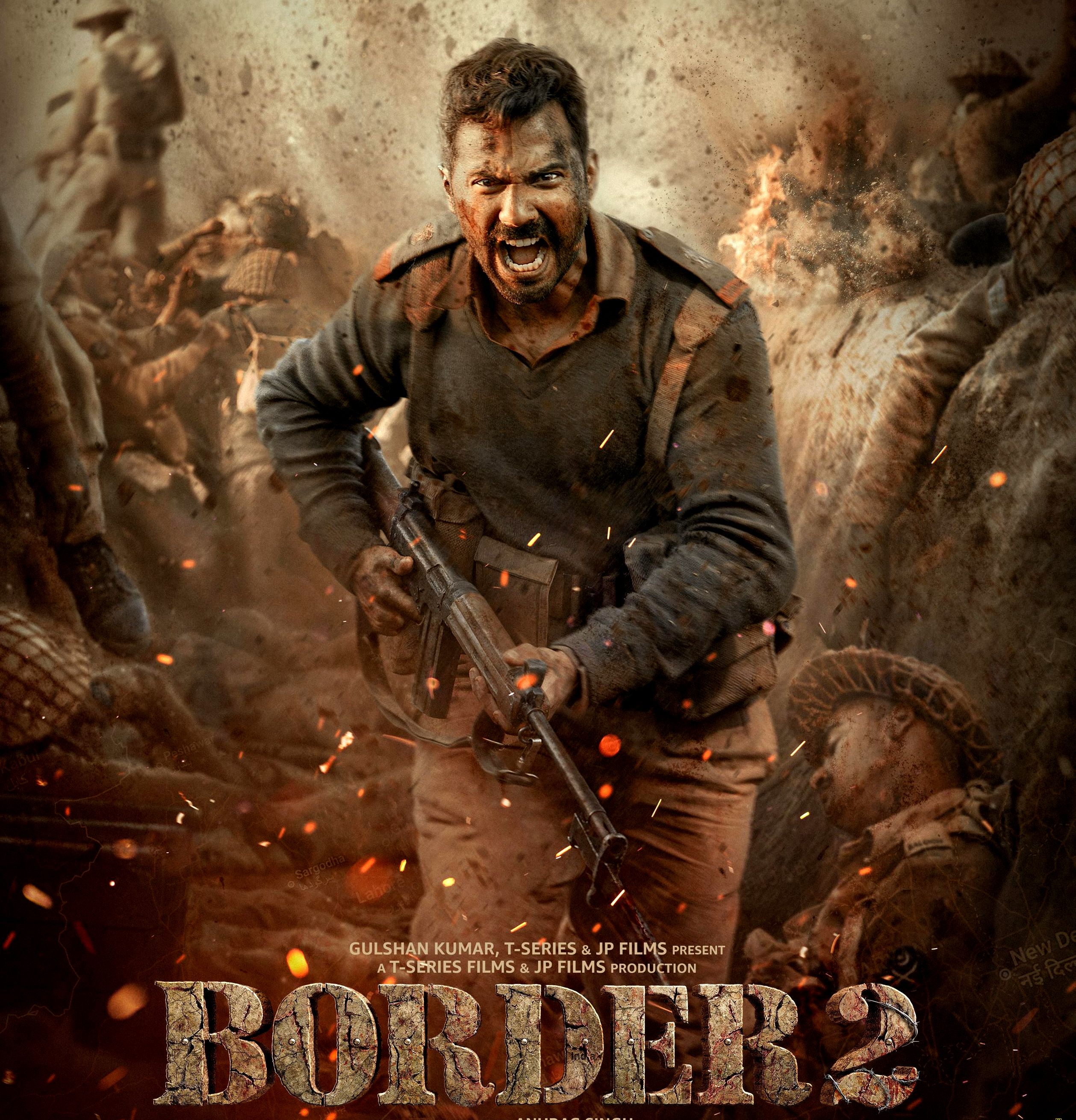 BOLLYWOOD 'बॉर्डर 2' :सनी देओल की वापसी के बाद अब फिल्म से वरुण धवन का पहला लुक सामने आया