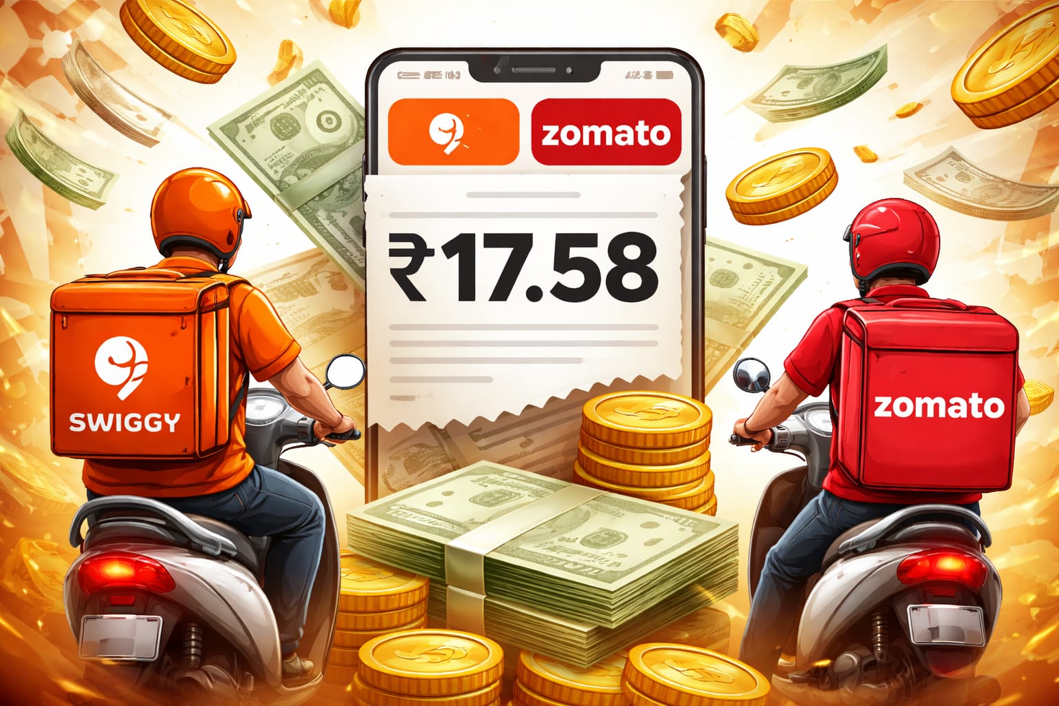 ऑनलाइन फूड ऑर्डर करना और महंगा:Swiggy ने प्लेटफॉर्म फीस 17% बढ़ाई, Zomato के बराबर हुई लागत अब हर ऑर्डर पर ₹14 की जगह ₹17.58 (GST सहित)