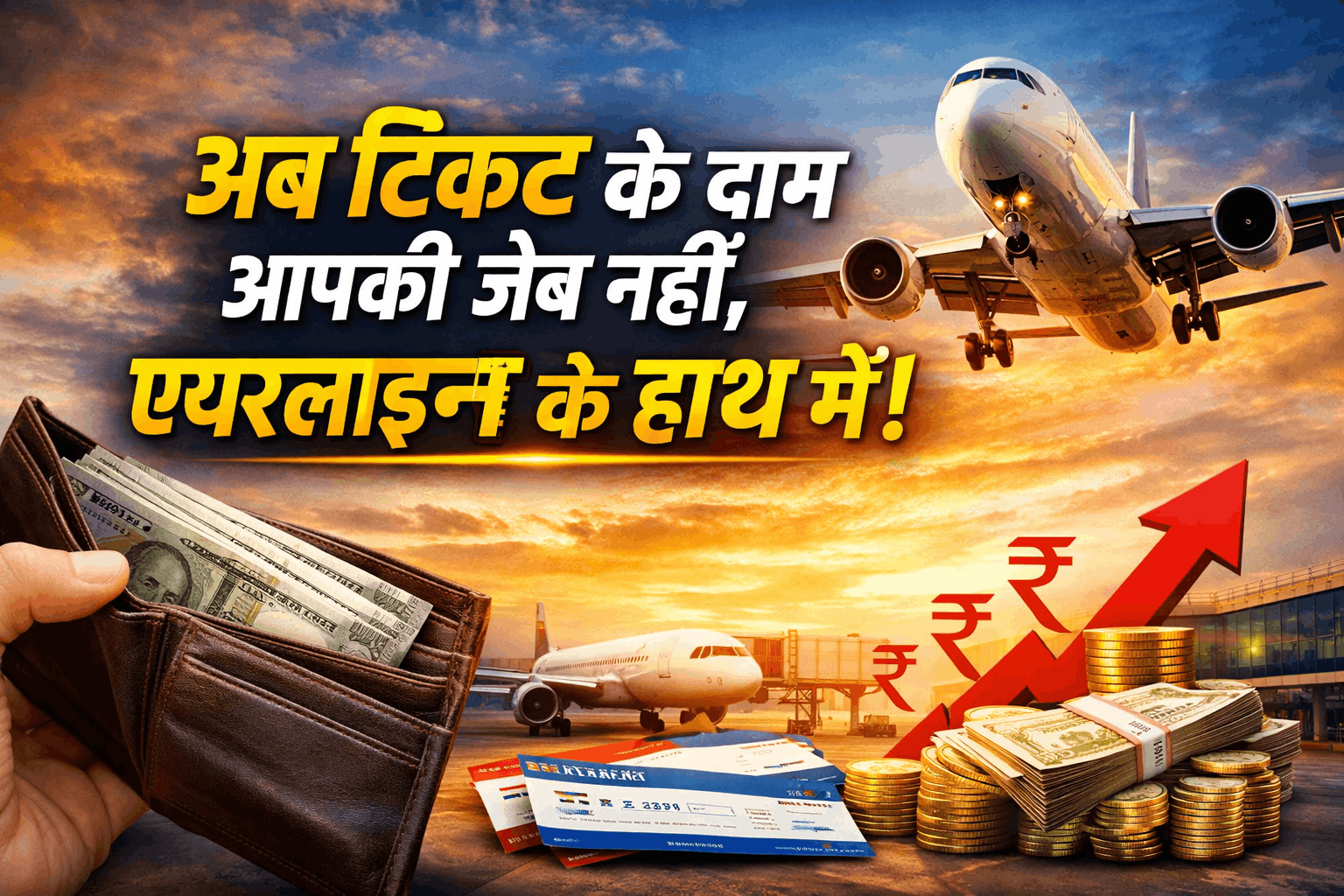 अब टिकट आपके बजट पर नहींएयरलाइन के फैसले पर, घरेलू उड़ानों का किराया अब लचीला सरकार ने घरेलू उड़ानों पर लगी ऊपरी सीमा हटा दी