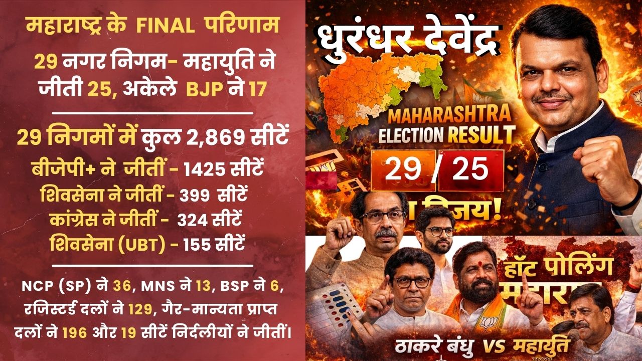 संपादकीय : महाराष्ट्र की सियासत में आज सबसे बड़ा सवाल -क्या ठाकरे नाम का जादू खत्म हो गया? ये चुनावी हार या वैचारिक हार ?