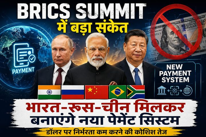 BRICS Summit में बड़ा संकेत : भारत-रूस-चीन मिलकर बनाएंगे नया पेमेंट सिस्टम, डॉलर पर निर्भरता कम करने की कोशिश