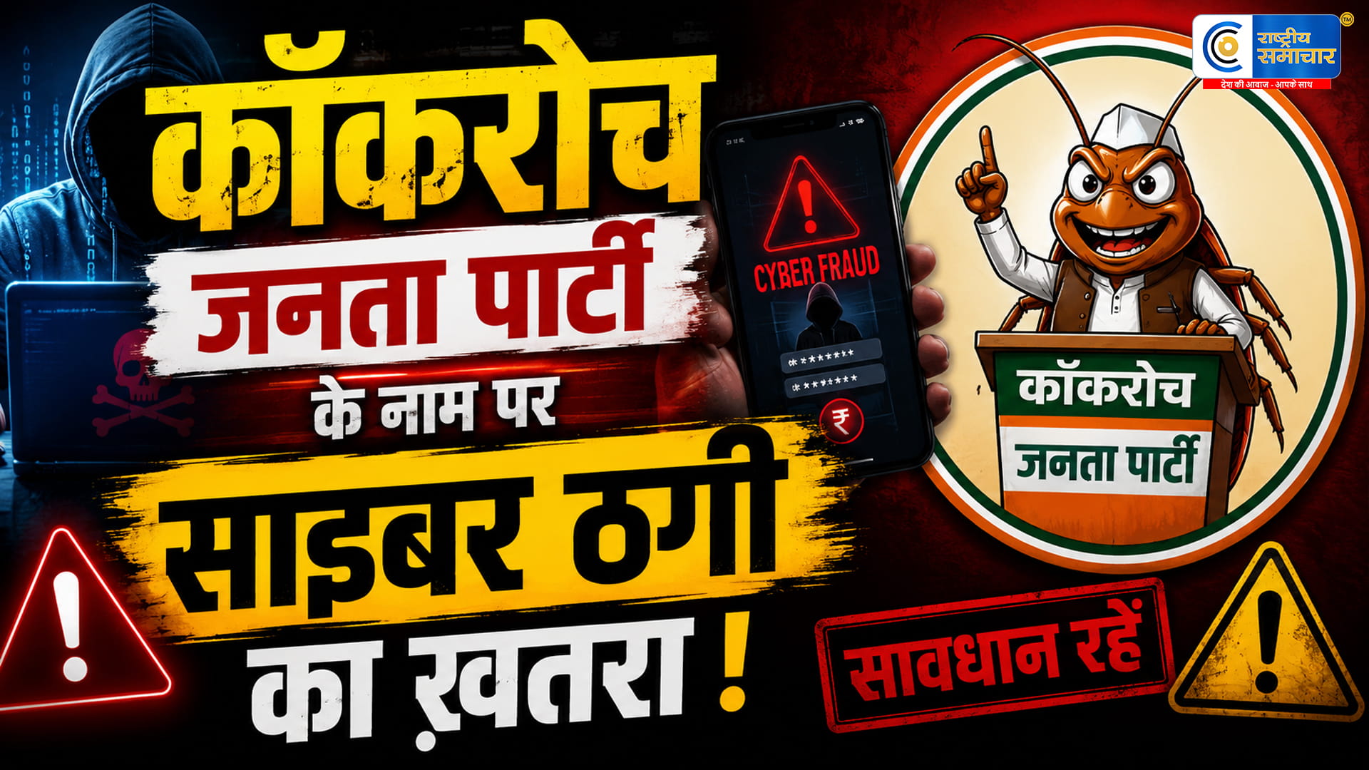 पंजाब पुलिस की एडवाइजरी'कॉकरोच जनता पार्टी' के नाम पर फेक मैसेज से सतर्क रहें
