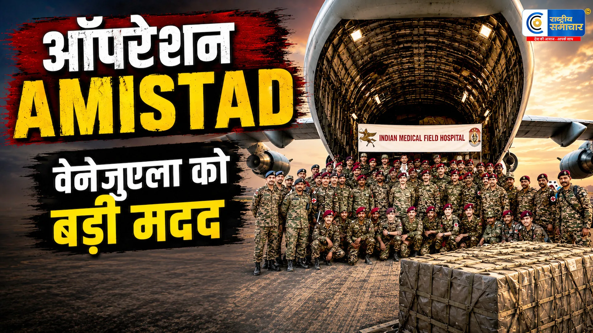 वेनेजुएला संकट में भारत की बड़ी मदद‘ऑपरेशन अमिस्ताद’ के तहत 35 टन राहत सामग्री और मेडिकल टीम रवाना