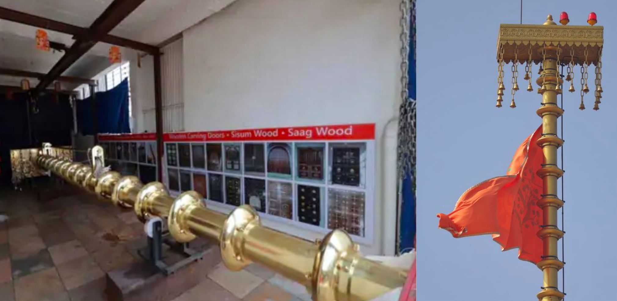 अहमदाबाद में बनी ध्वजा का राममंदिर में हुआ आरोहण, तीन-परत वाली विशेष मटेरियल से बनी है, 10 कारीगरों ने 25 दिनों में तैयार किया