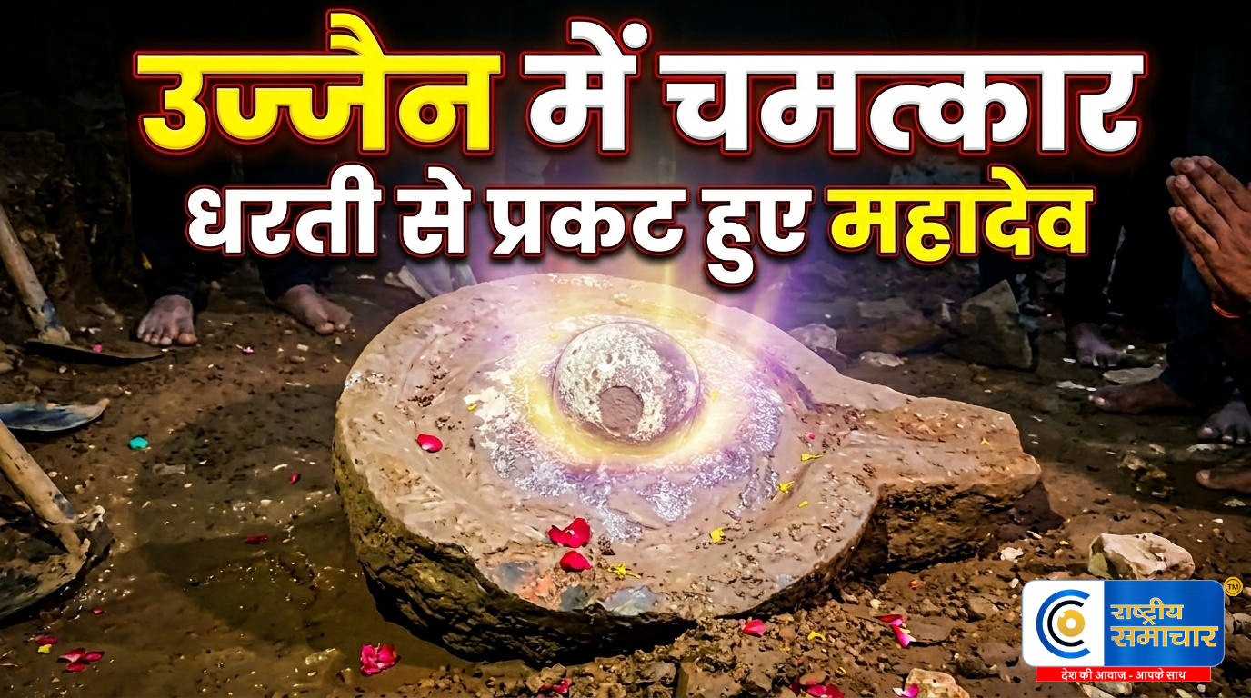 उज्जैन में ‘चमत्कार! महाकाल मंदिर के पास खुदाई में मिला विशाल शिवलिंग, दर्शन को उमड़ी भीड़ 