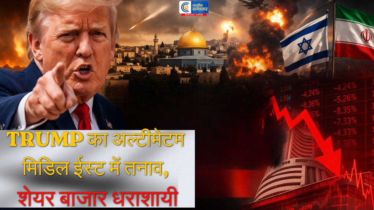 शेयर बाजार में बड़ा झटका!ग्लोबल टेंशन का असर, सेंसेक्स 700+ अंक टूटा, निफ्टी 22,850 के नीचे