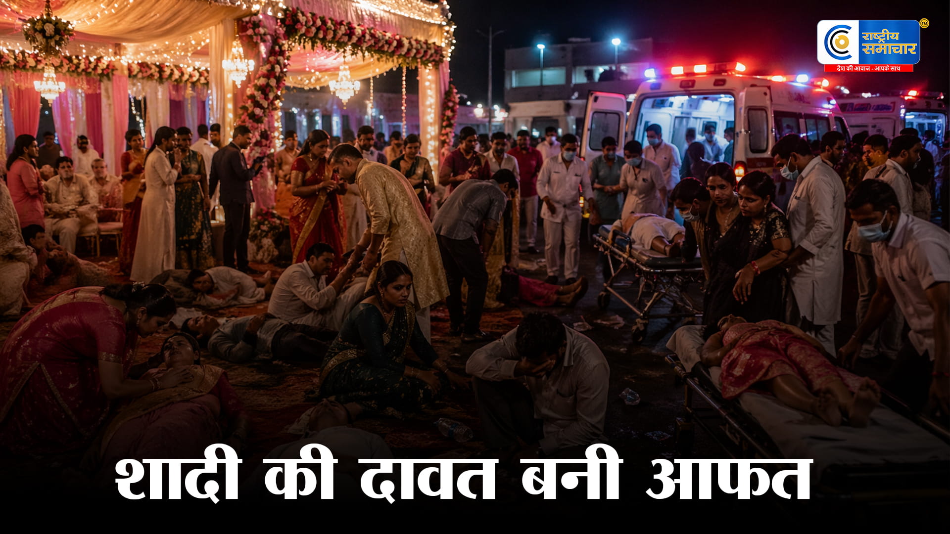 गुजरात में शादी की खुशियाँ मातम में बदलीं: फूड पॉइजनिंग से 400 से ज्यादा मेहमान बीमार,मची चीख-पुकार,इलाके में इमरजेंसी जैसे हालात