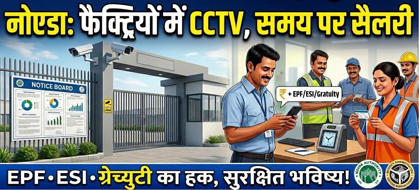 नोएडा के श्रमिकों के लिए बड़ी खुशखबरी:10 तारीख तक मिलेगी सैलरी और ओवरटाइम का दोगुना पैसा,DM मेधा रूपम के कड़े निर्देश