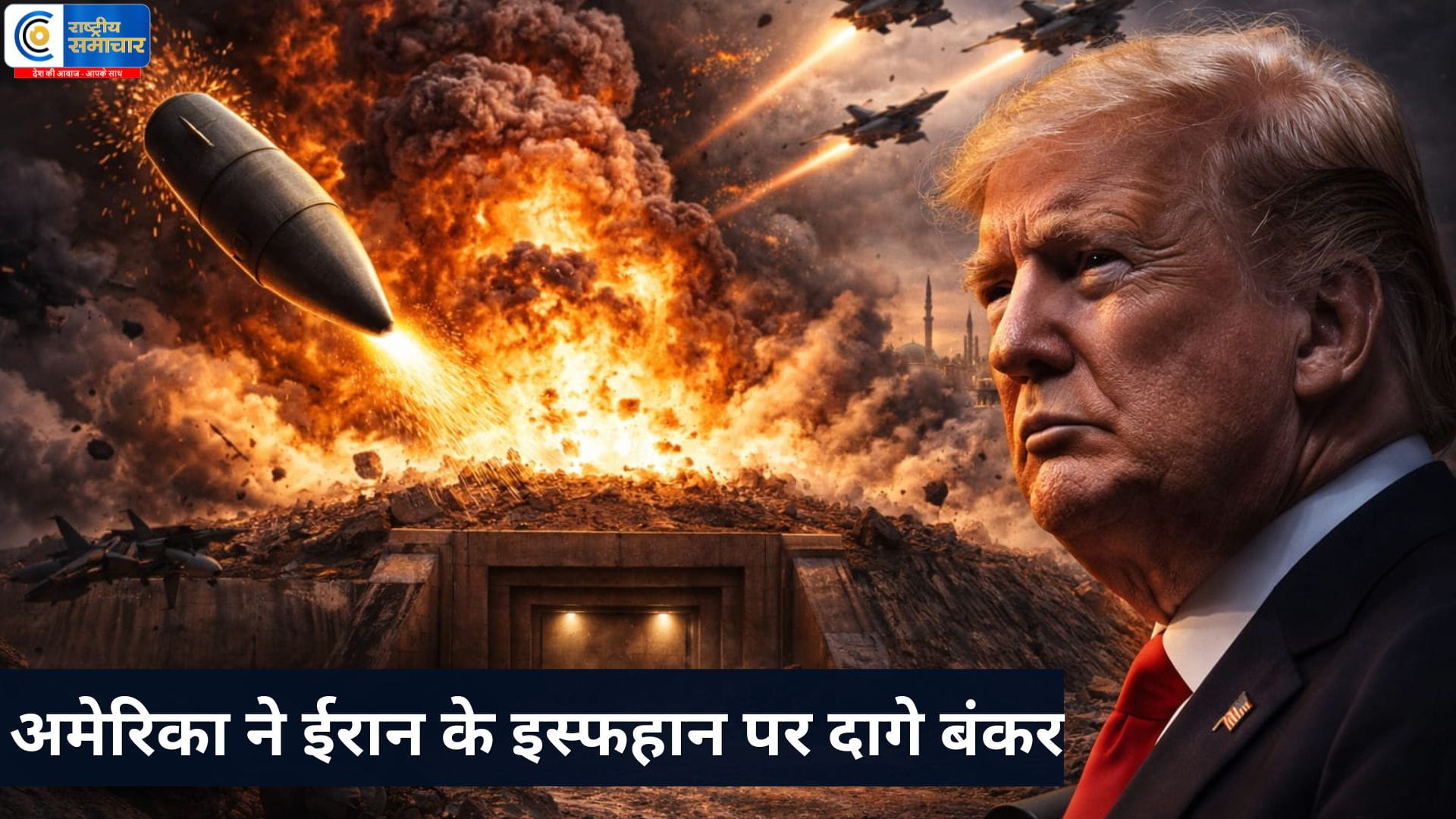 अमेरिका ने ईरान के इस्फहान पर दागे 2,000 पाउंड के बंकर बस्टर बम, ट्रंप ने शेयर किया खौफनाक वीडियो