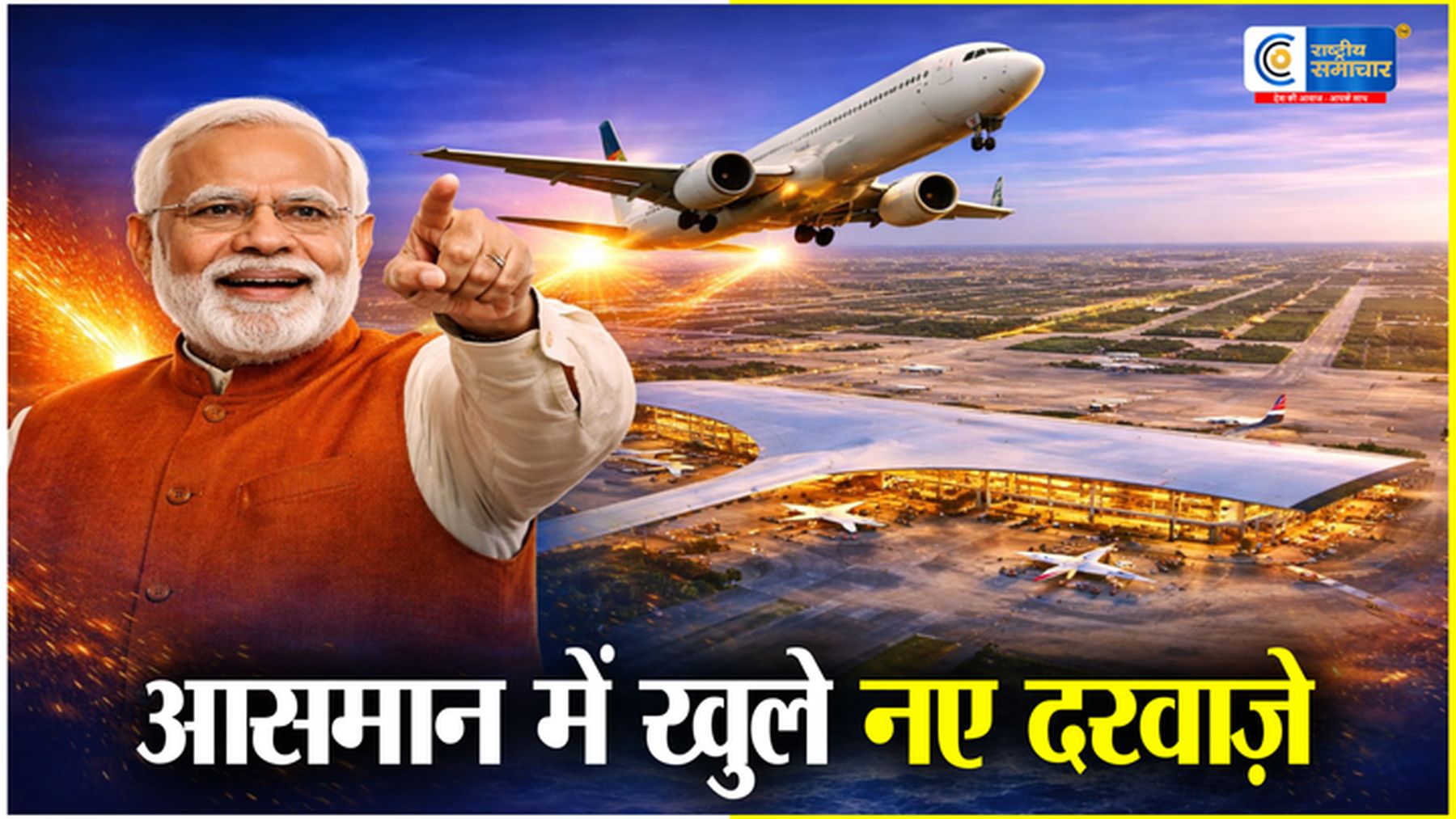 देश को मिला नया ‘जेवर’ :पीएम मोदी ने UP  के जेवर NCR में नए अंतरराष्ट्रीय एयरपोर्ट का उद्घाटन किया