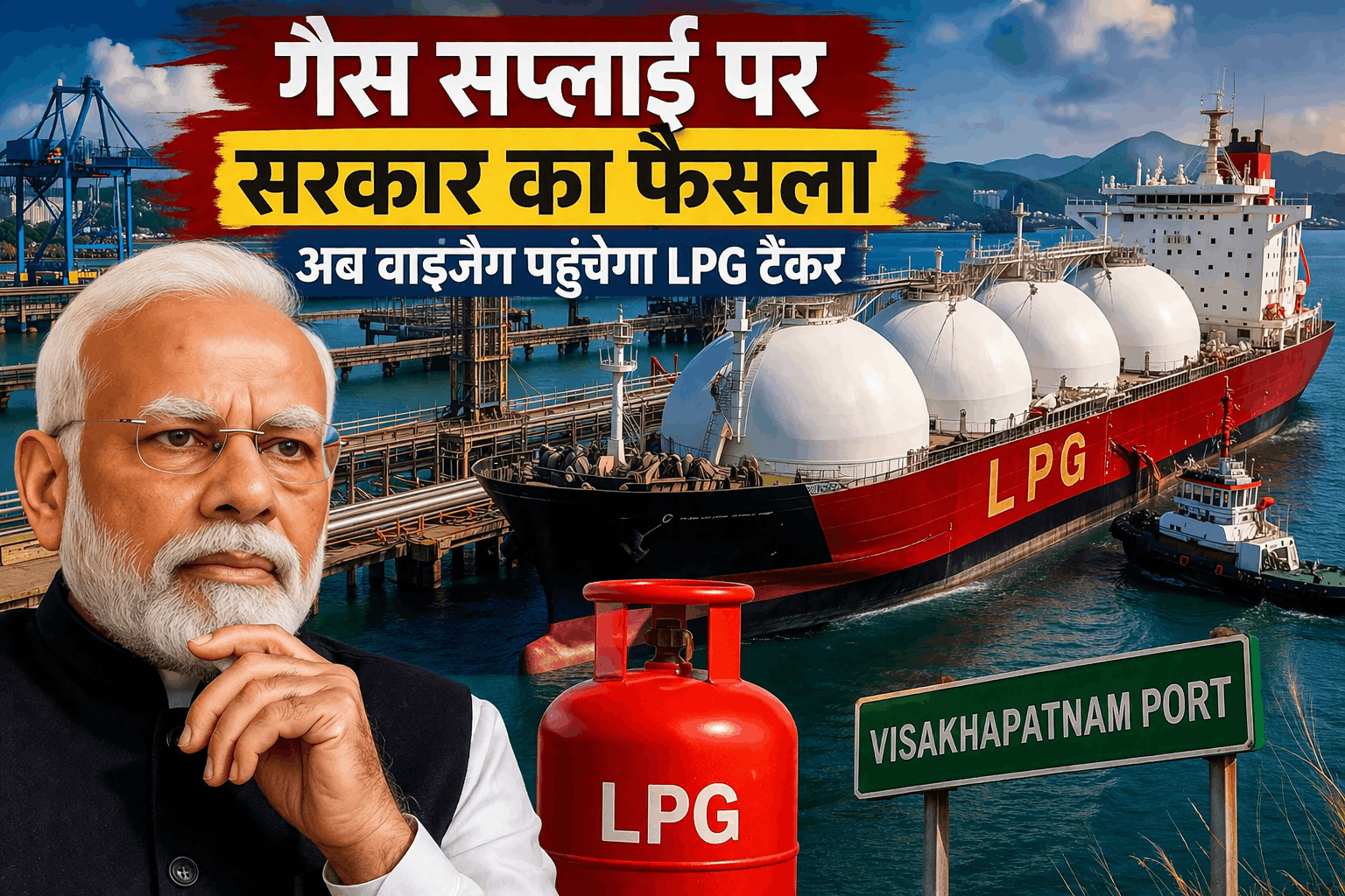 47 हजार मीट्रिक टन LPG लेकरआ रहा ‘पाइन गैस’ टैंकर बदले रूट से विशाखापत्तनम पहुंचेगा, पूर्वी भारत में सप्लाई होगी तेज