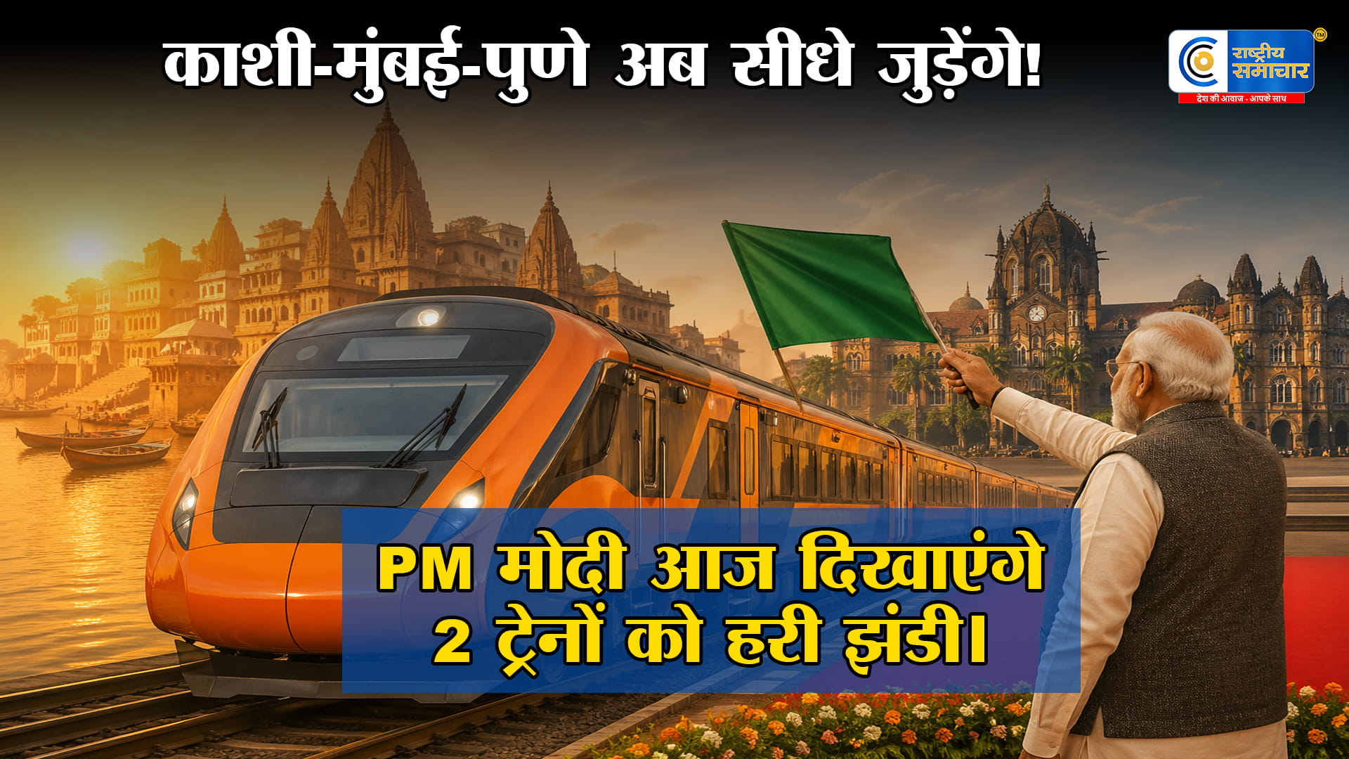 वाराणसी से मुंबई-पुणे तकदौड़ेंगी 2 अमृत भारत ट्रेनें, पीएम मोदी आज दिखाएंगे हरी झंडी,नरेंद्र मोदी के दौरे पर बड़ी सौगात