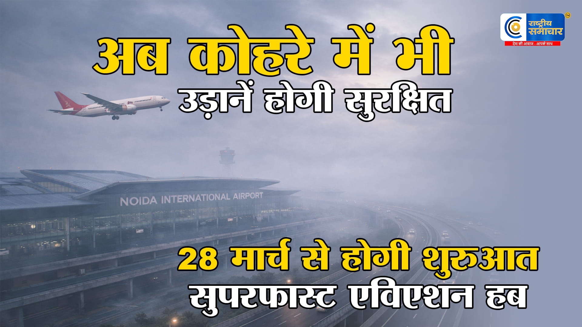 नोएडा इंटरनेशनल एयरपोर्ट: कोहरे में भी नहीं रुकेंगी उड़ानें, 28 मार्च से शुरू होगा देश का सबसे स्मार्ट एविएशन हब