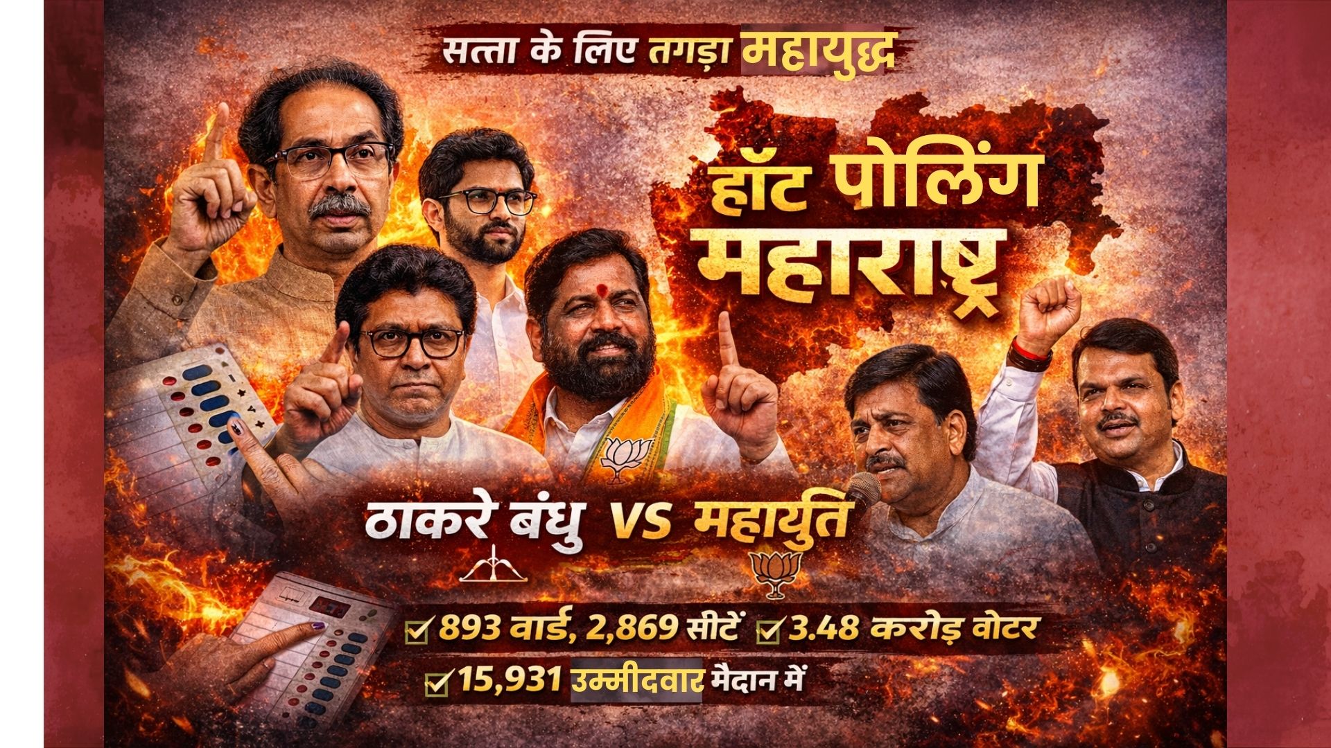 Maharashtra Civic Election 2026 Live: महाराष्ट्र निकाय चुनाव :देश के सबसे अमीर नगर निकाय पर कब्जे की लड़ाई