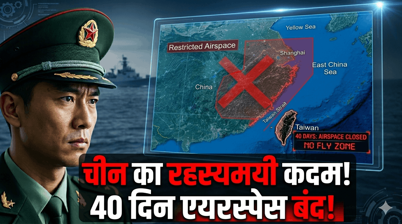 चीन का रहस्यमयी कदम! 40 दिनों के लिए एयरस्पेस बंद, ताइवान पर बड़ी साजिश की आहट?,China ने बिना वजह बताया फैसला