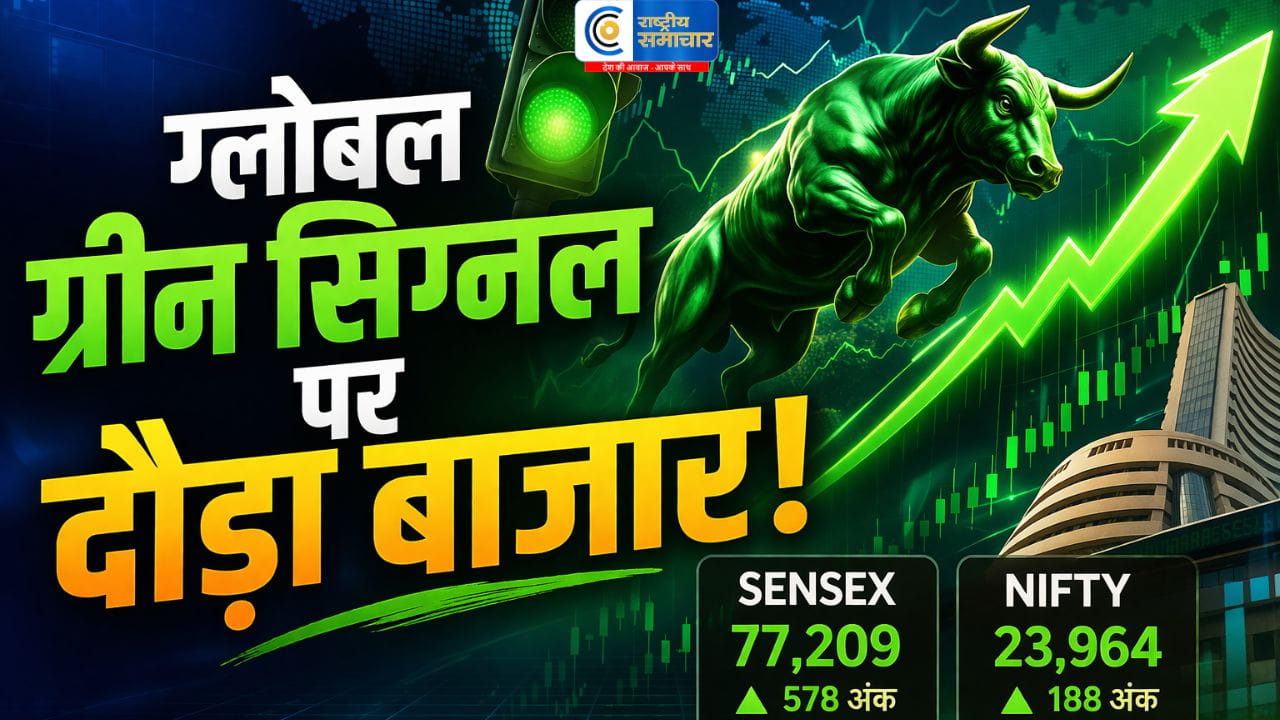 ग्लोबल ग्रीन सिग्नल पर दौड़ा बाजार !सेंसेक्स 578 अंक उछला, निफ्टी 24,000 की दहलीज पर,वैश्विक मजबूती से बाजार में तेजी