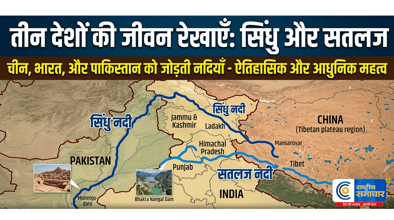 एक नदी… तीन देश!तीन देशों में बहने वाली नदी कौन सी? सिंधु और सतलज का खास कनेक्शन जानिए   