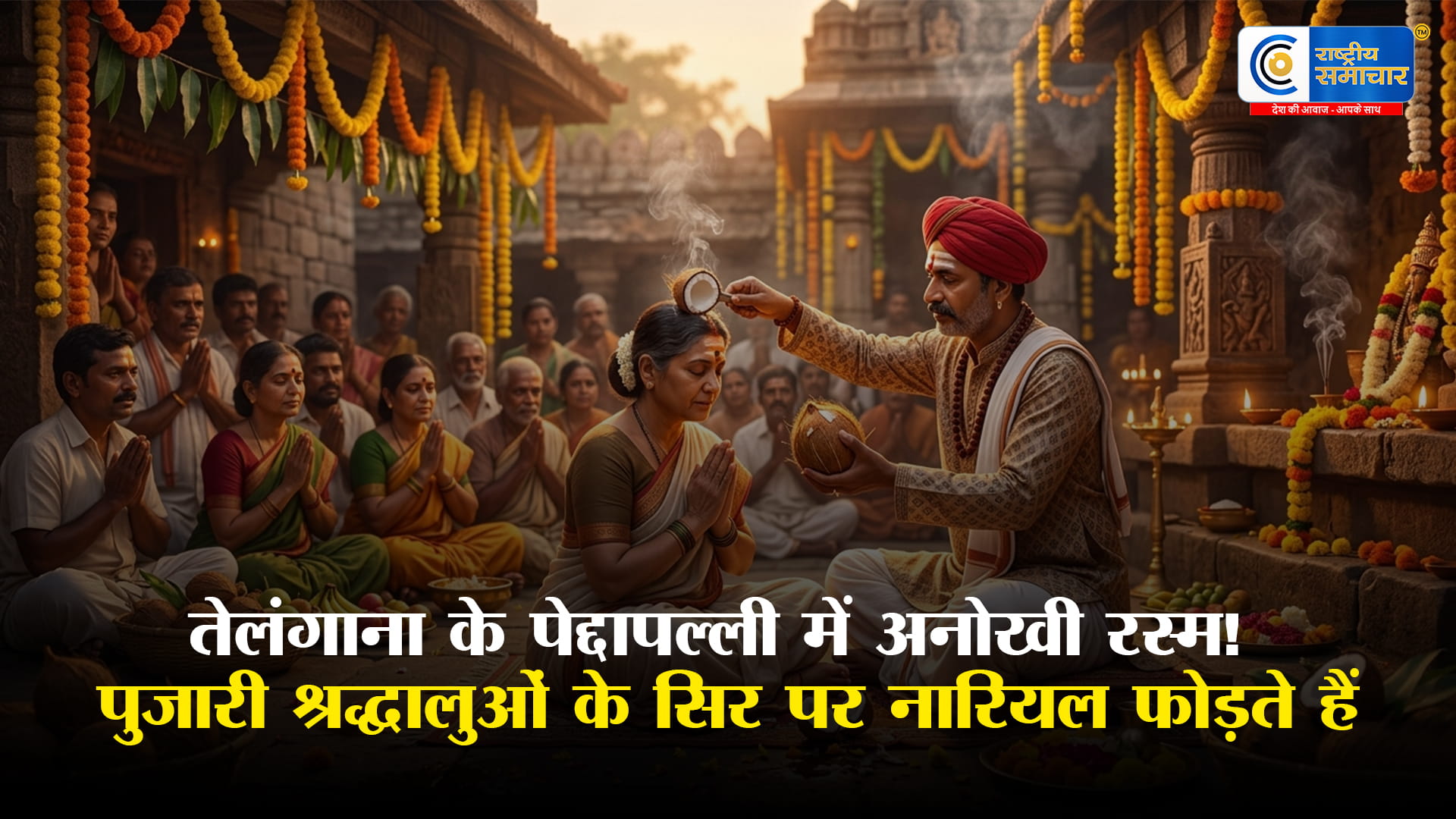 यहां सिर पर नारियल क्यों फोड़ा जाता है?सदियों पुरानी परंपरा का रहस्य जानकर रह जाएंगे हैरान,तेलंगाना के गांव में अनोखी रस्म 