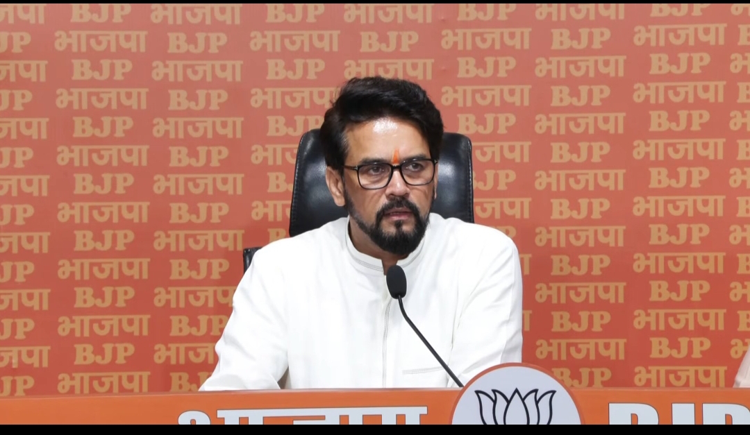 राहुल गांधी के आरोप पर भाजपा का पलटवार : आधारहीन आरोप लगाना राहुल गांधी की आदतः अनुराग ठाकुर