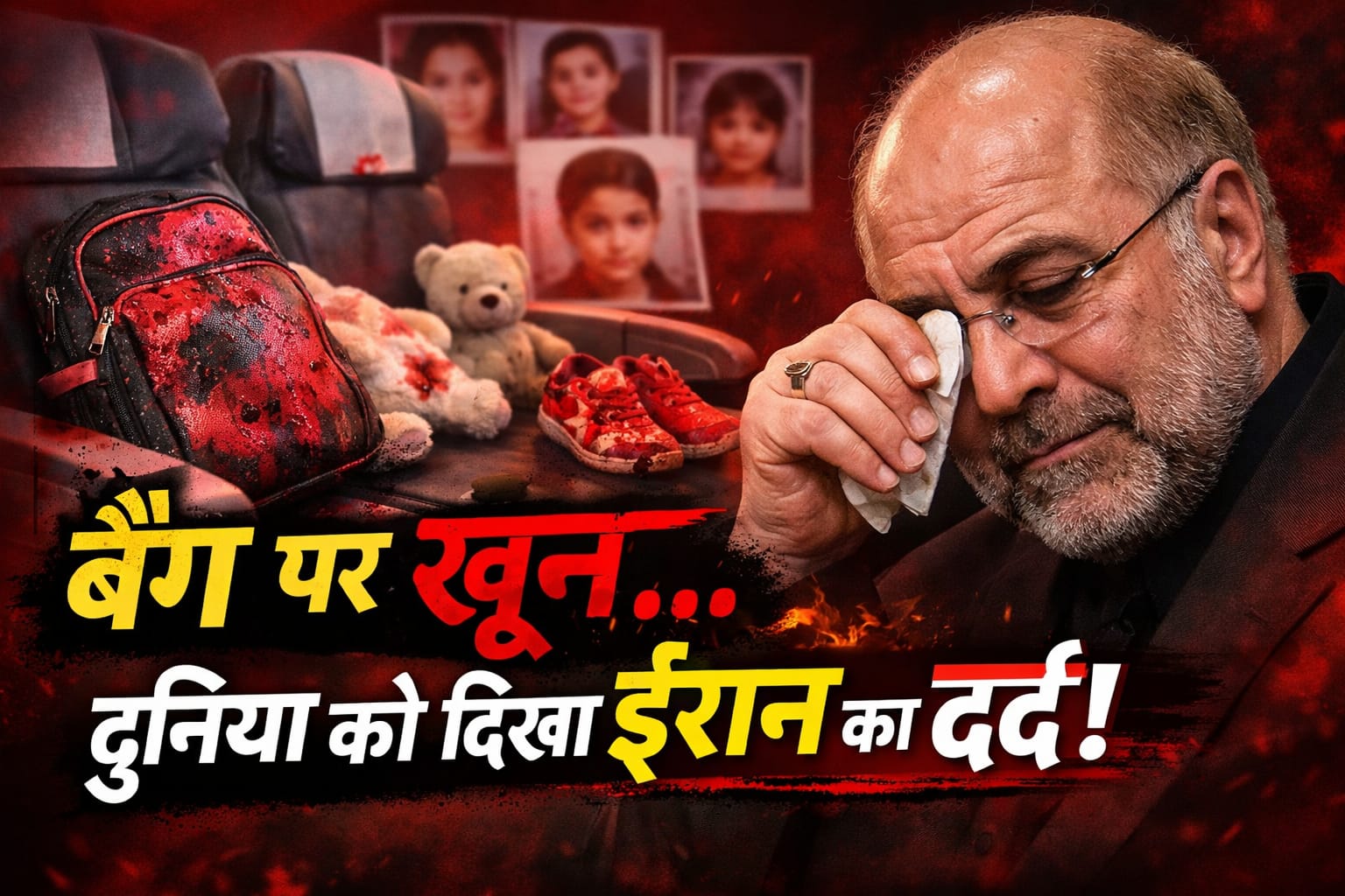 खून से सने बैग और मासूम बच्चों की तस्वीरें लेकर पाकिस्तान पहुंचे ईरानी स्पीकर, अमेरिका से बातचीत से पहले भावुक माहौल