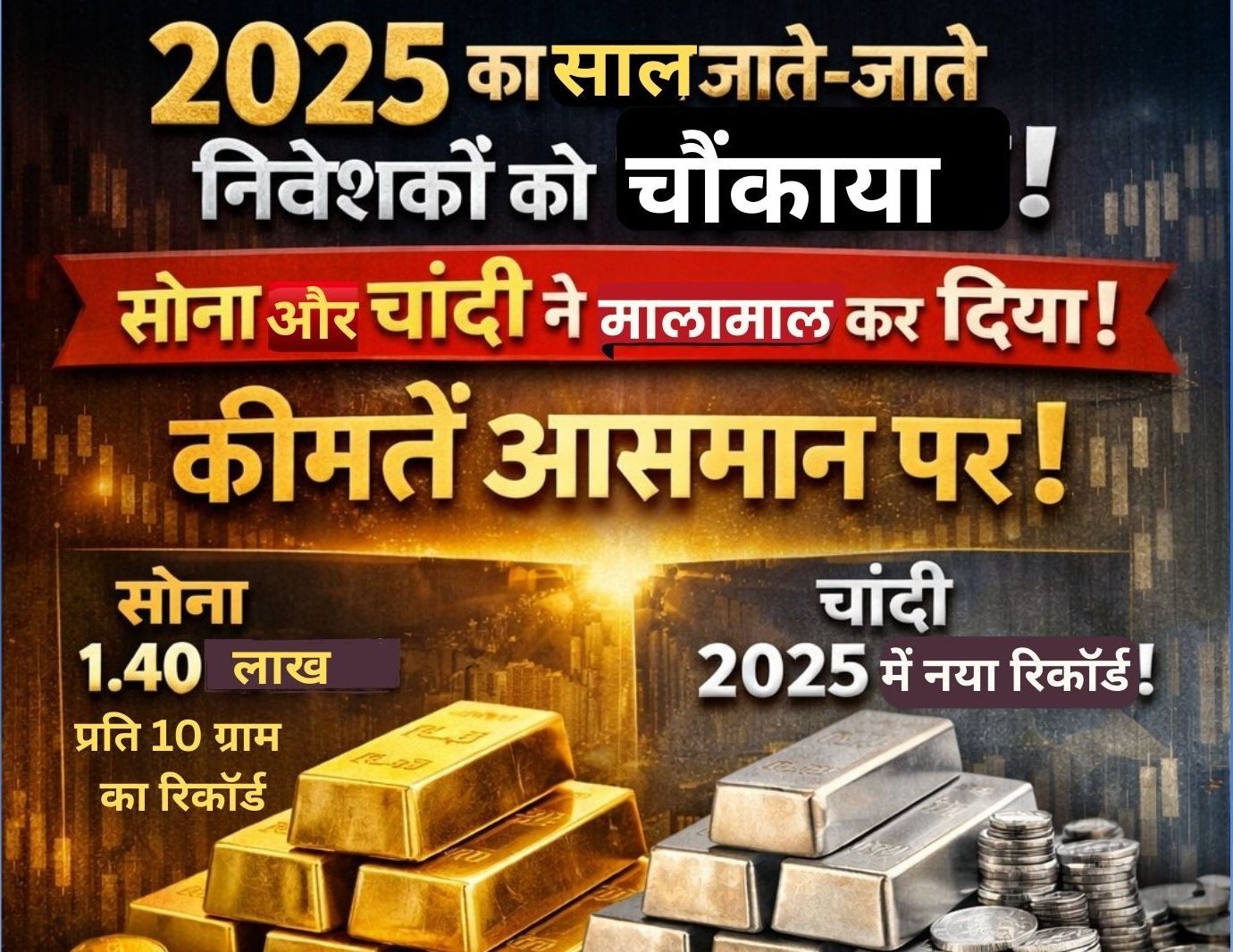 2025 के साल ने जाते-जाते निवेशकों को चौंकाया :  सोना 1.40 लाख रुपये प्रति 10 ग्राम के स्तर को छूने की तैयारी में 