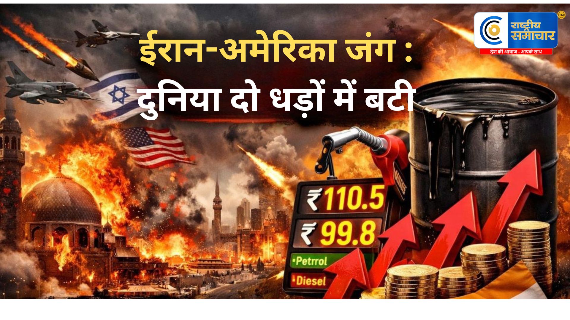 ईरान-अमेरिका जंग :ट्रम्प का ऐलान, ईरान का पलटवार, ट्रम्प के ऐलान से वैश्विक तनाव बढ़ा, दुनिया दो धड़ों में बटी 