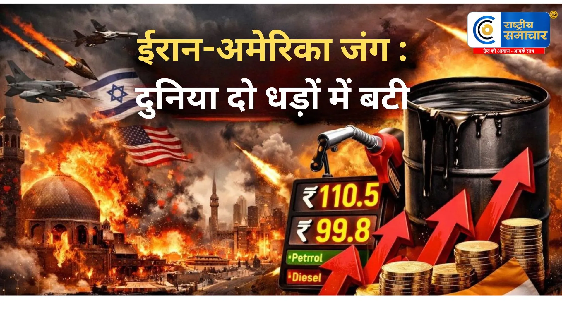 ईरान-अमेरिका जंग :ट्रम्प का ऐलान, ईरान का पलटवार, ट्रम्प के ऐलान से वैश्विक तनाव बढ़ा, दुनिया दो धड़ों में बटी 