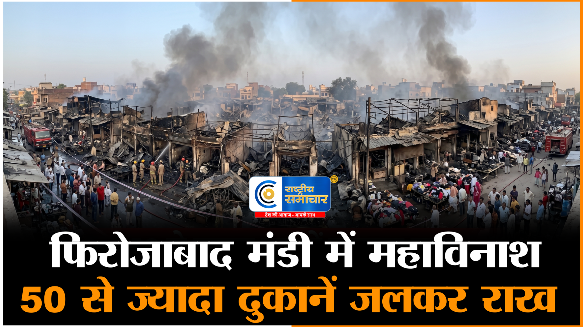 फिरोजाबाद में भीषण आग का तांडव!  सब्जी मंडी में 50+ दुकानें जलकर राख, लाखों का नुकसान 