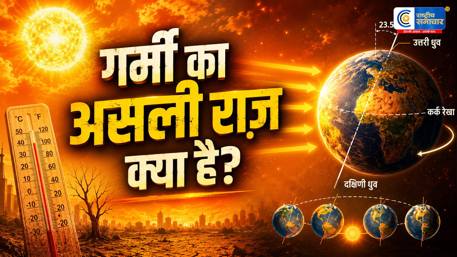 मई-जून में क्यों पड़ती है भीषण गर्मी?जानिए सूरज और धरती के झुकाव का पूरा विज्ञान
