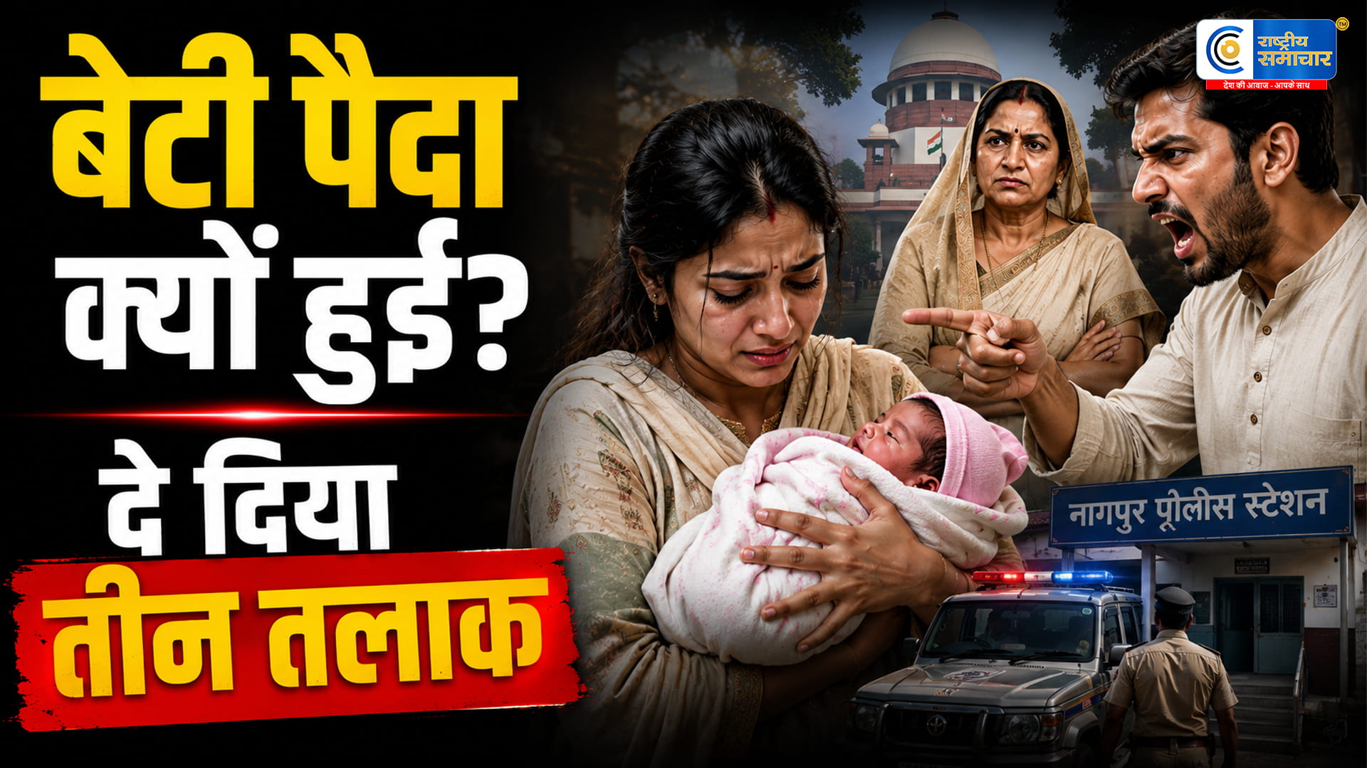 बेटी पैदा होते ही पति नेकहा ‘तलाक, तलाक, तलाक’! नागपुर में विवाहिता ने पति-सास पर दर्ज कराया केस