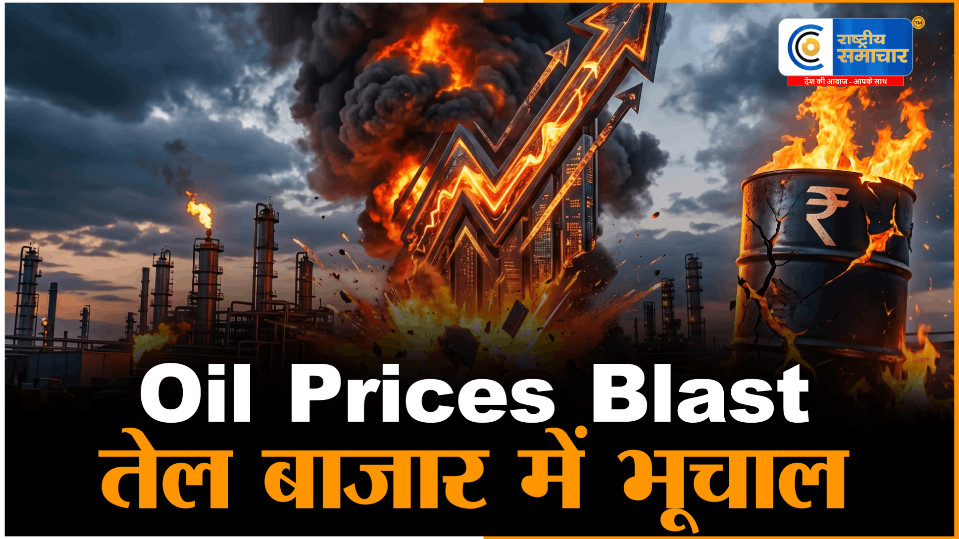 स्ट्रेट ऑफ होर्मुज संकट तेल बाजार में भूचाल, ब्रेंट $96 पार, WTI में 7.5% उछाल,अमेरिका-ईरान तनाव और सप्लाई रुकने