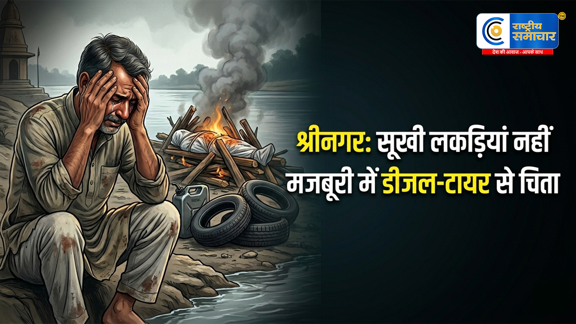 बेटी की चिता को आग भी नसीब नहीं! सूखी लकड़ियां नहीं मिलीं, परिजनों ने डीजल और टायर से पूरी की अंतिम विदाई