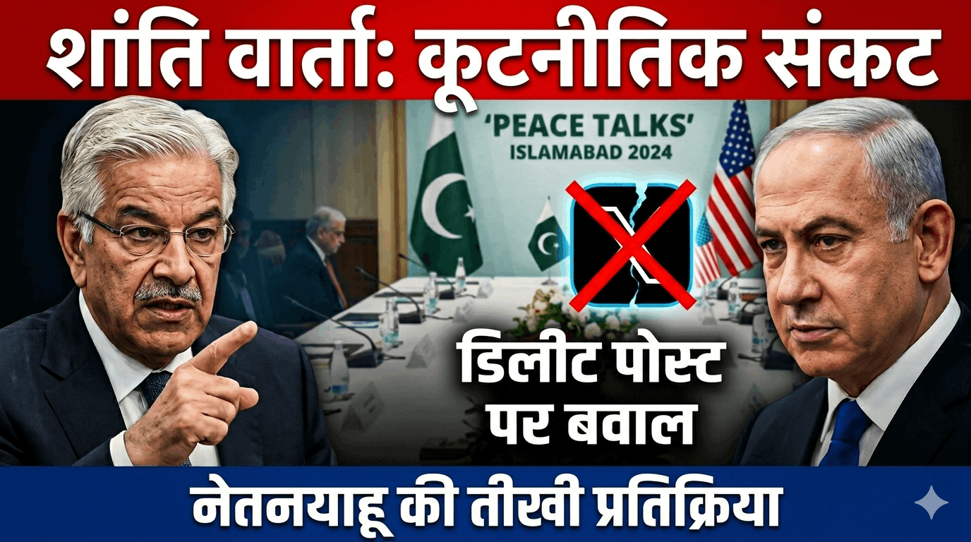 शांति वार्ता से पहले पाक रक्षा मंत्री विवादित पोस्ट बना वैश्विक मुद्दा, डिलीट होते ही उठे बड़े सवाल,ख्वाजा आसिफ के इजरायल पर भड़काऊ बयान 