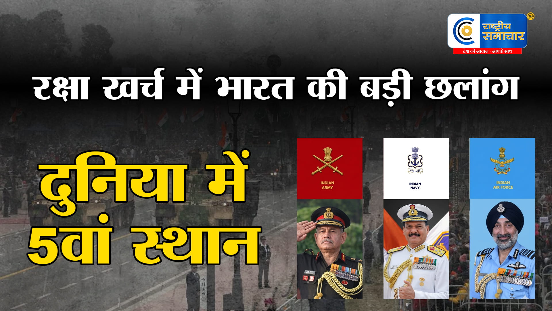 Stockholm International Peace Research Instituteभारत बना दुनिया का 5वां सबसे बड़ा रक्षा खर्च करने वाला देश