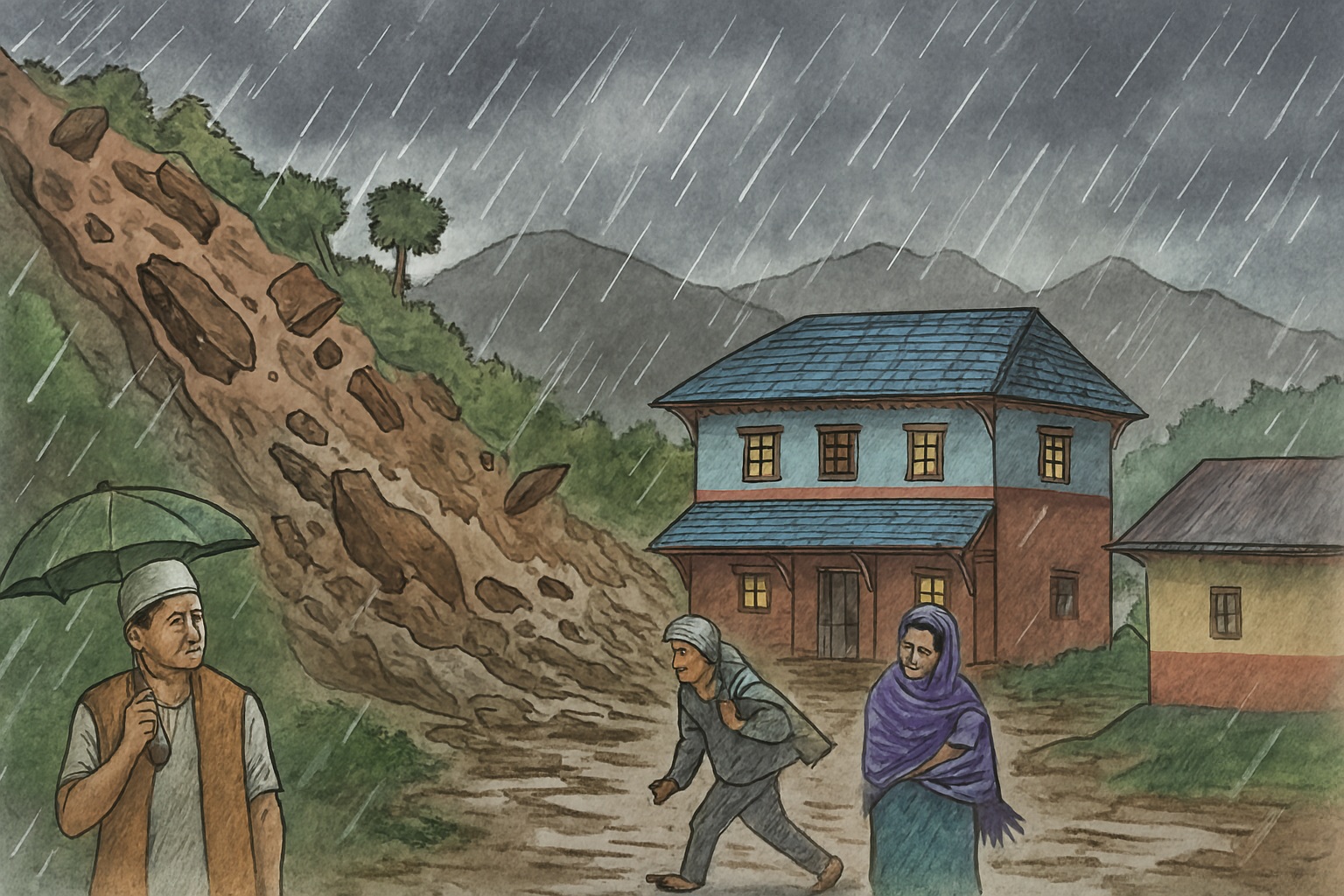 नेपाल में भारी बारिश के बाद भूस्खलन  : मलबे में दबे 18 लोगों के शव बरामद