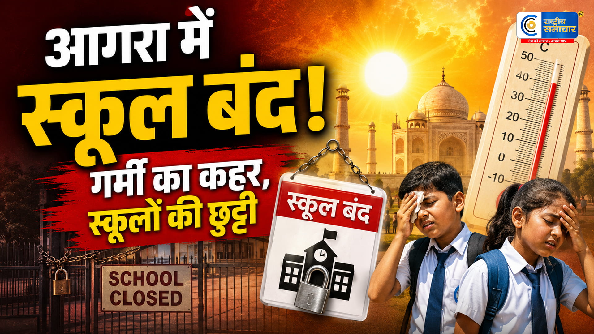 School Closed:भीषण गर्मी का कहर, आगरा में 12वीं तक के सभी स्कूल बंद; DM ने जारी किए सख्त आदेश