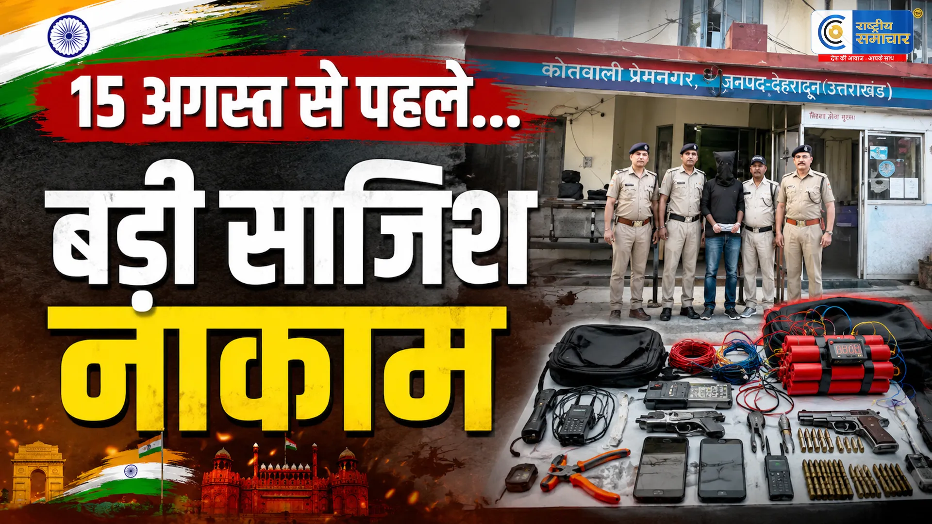 15 अगस्त से पहले बड़ी साजिश नाकामउत्तराखंड STF ने संदिग्ध आतंकी को दबोचा,भारी मात्रा में हथियार बरामद