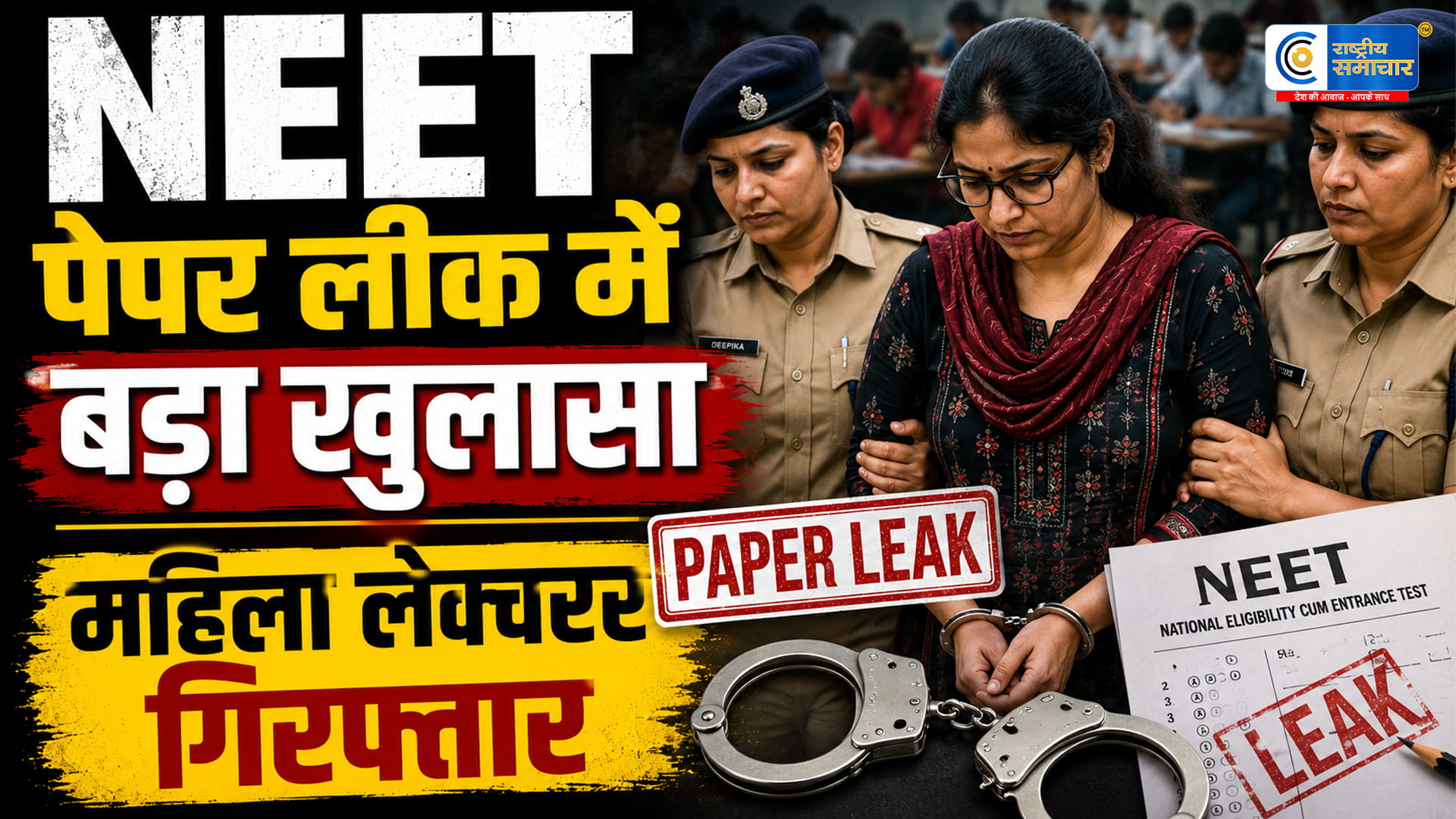 NEET-UG 2026 पेपर लीक केस में बड़ा खुलासा! बायोलॉजी पेपर लीक की मास्टरमाइंड महिला लेक्चरर गिरफ्तार