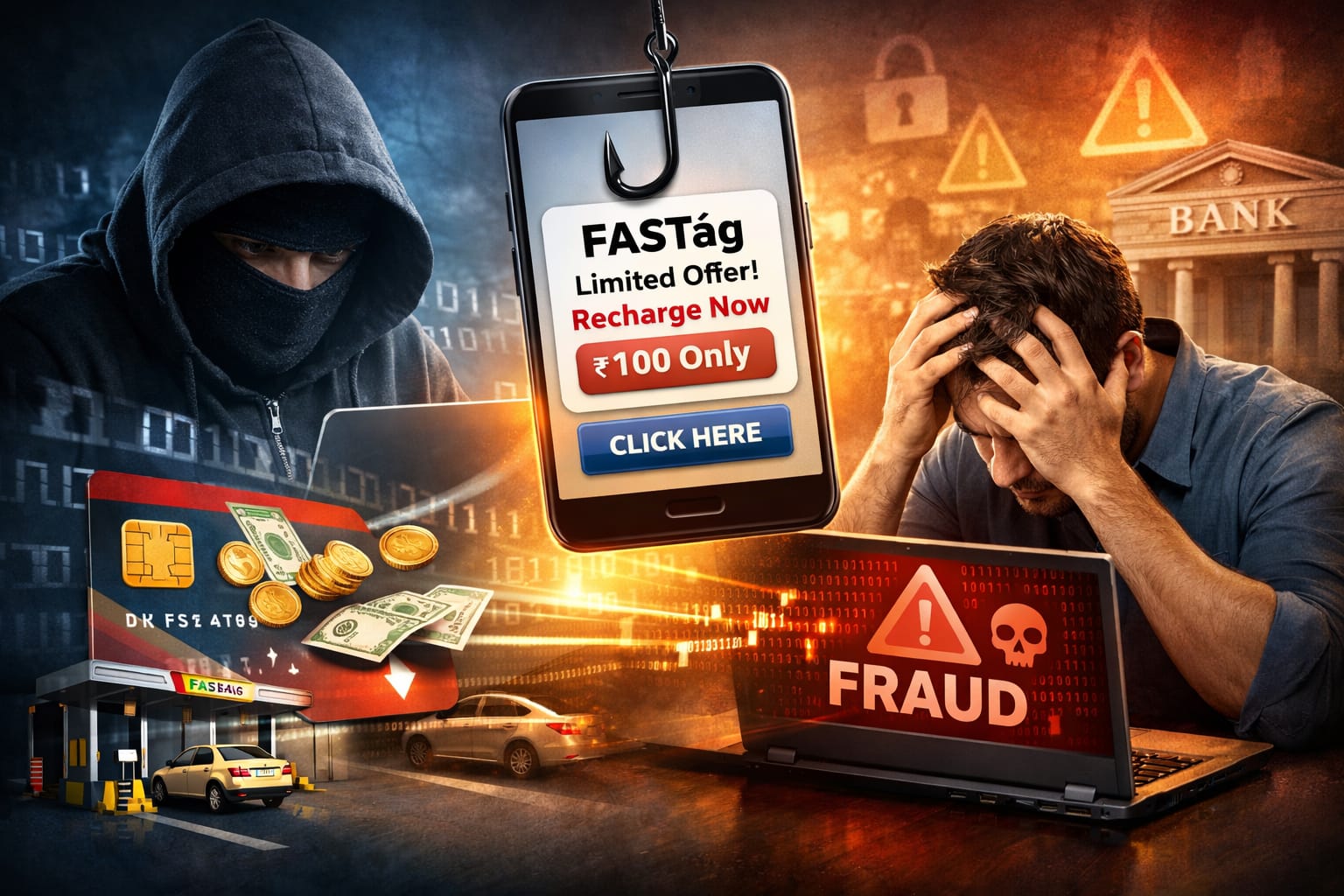 FASTag रिचार्ज स्कैम का बड़ा जाल ₹100 बचाने के चक्कर में गंवा सकते हैं हजारों रुपये, 10 सावधानियों का रखें ध्यान