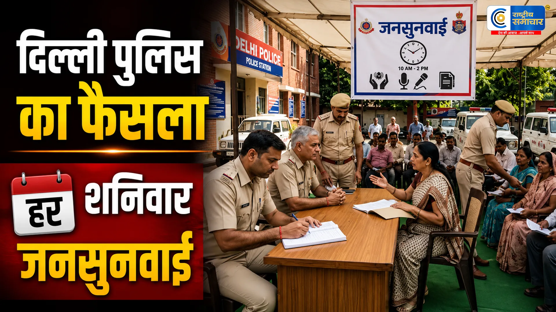 दिल्ली पुलिस का बड़ा फैसला :अब हर शनिवार थानों में होगी जनसुनवाई,बड़ेअधिकारी सुनेंगे जनता की शिकायतें 