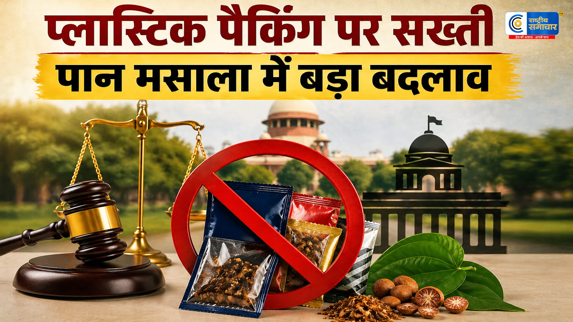 पान मसाला गुटखा पैकेजिंग पर बड़ा वार:प्लास्टिक सैशे पर लगेगा बैन,केंद्र सरकार का सख्त प्लान,FSSAI का नया ड्राफ्ट नियम 2026