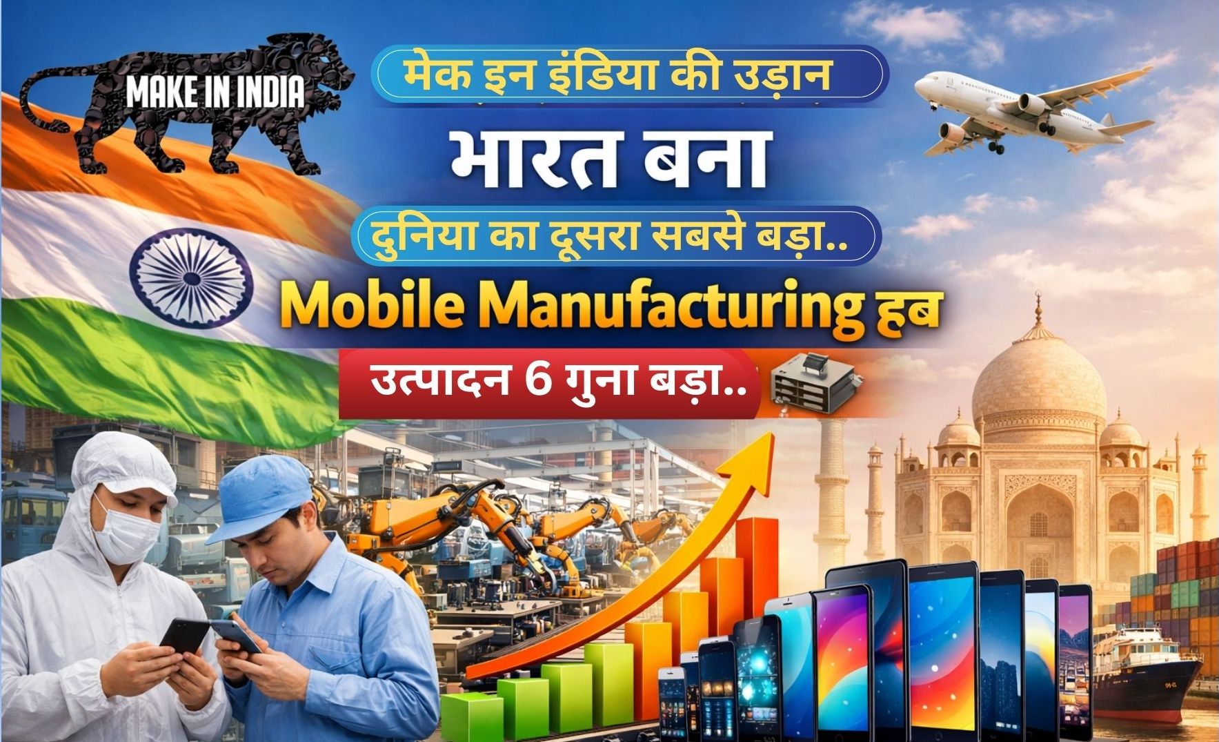 मेक इन इंडिया की बड़ी उड़ान,भारत दुनिया का दूसरा सबसे बड़ा Mobile Manufacturing हब बना, उत्पादन छह गुना हुआ