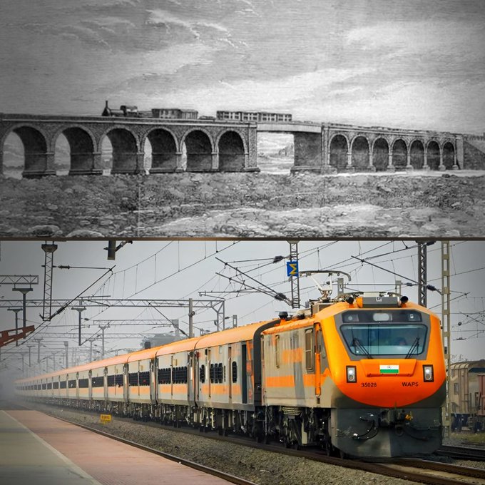 पहली ट्रेन की असली तस्वीर देखिए!