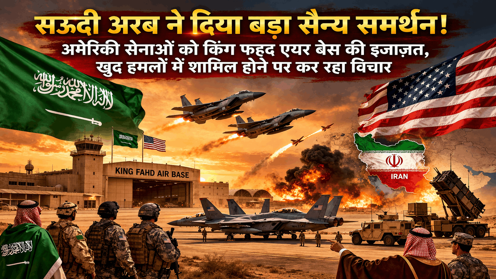 किंग फहद एयर बेस से उठेंगे अमेरिकी उड़ानेंसऊदी की भूमिका निर्णायक? ईरान के बढ़ते खतरे के बीच सऊदी-अमेरिकी रणनीतिक गठजोड़