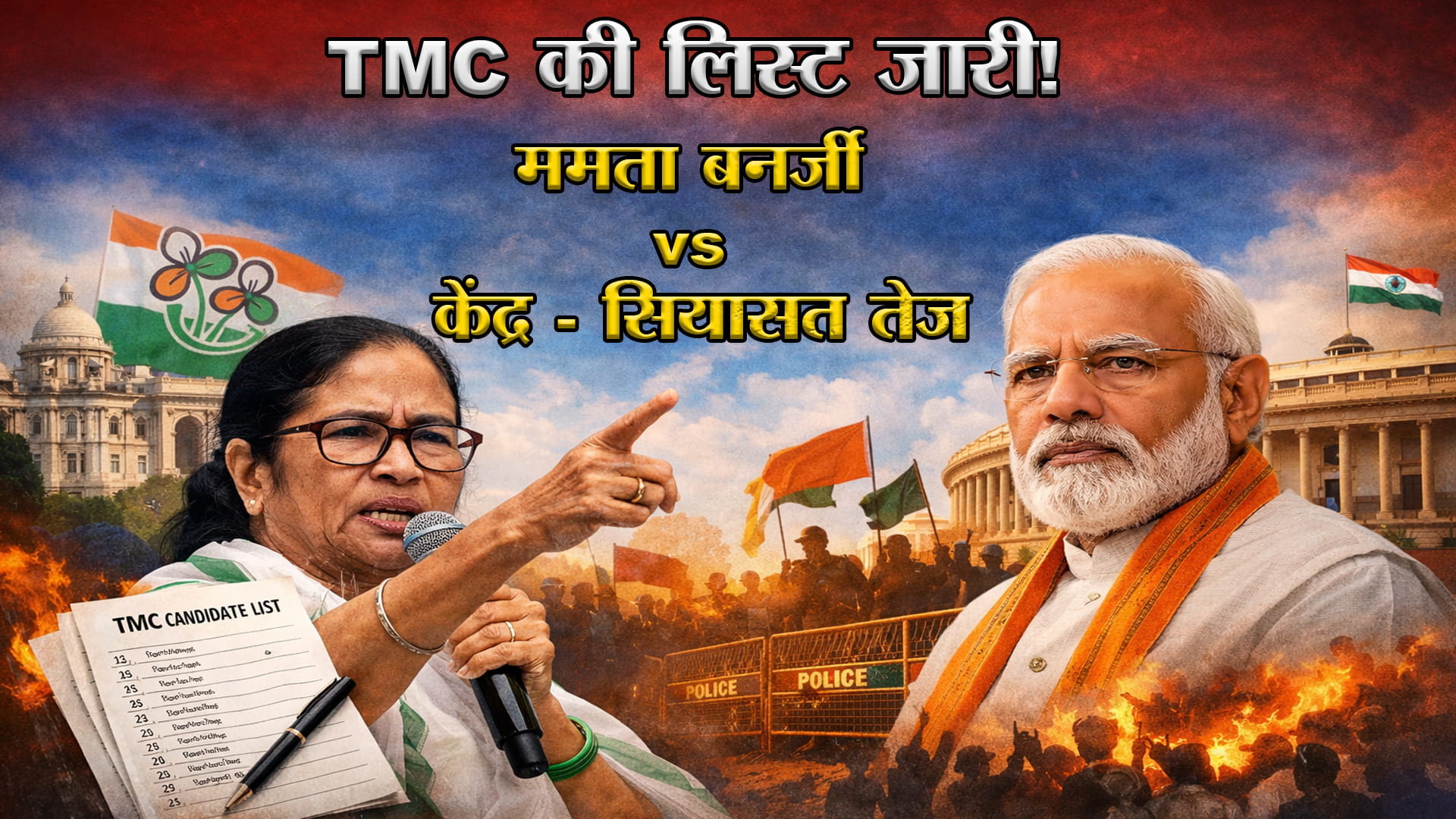 असम में TMC की पहली सूची जारी, कर्नाटक उपचुनाव में बिना घोषणा नामांकन; ममता बनर्जी का केंद्र पर हमला