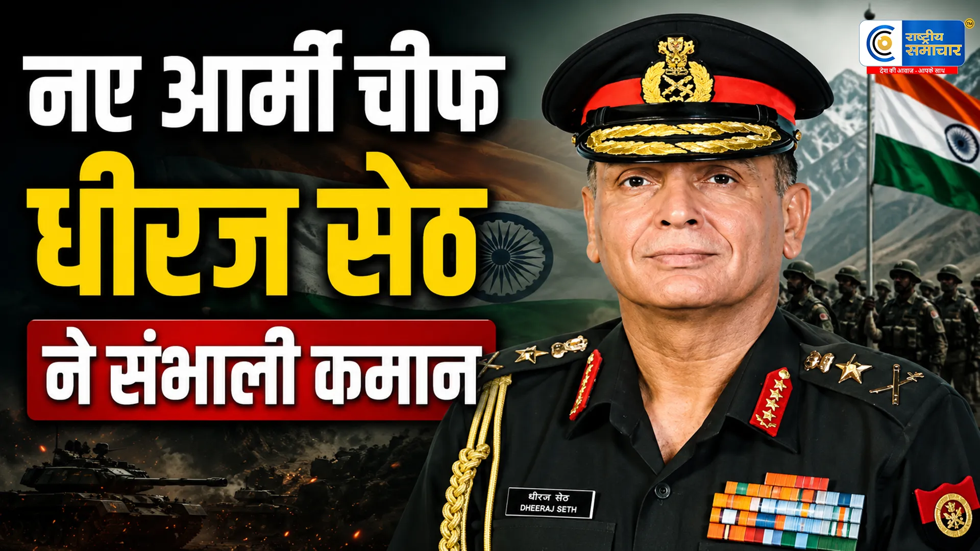 जनरल धीरज सेठ ने संभाली भारतीय सेना की कमान भारतीय सेना के 31वें आर्मी चीफ के रूप में ,पेश किया ‘VIJAY’ विजन