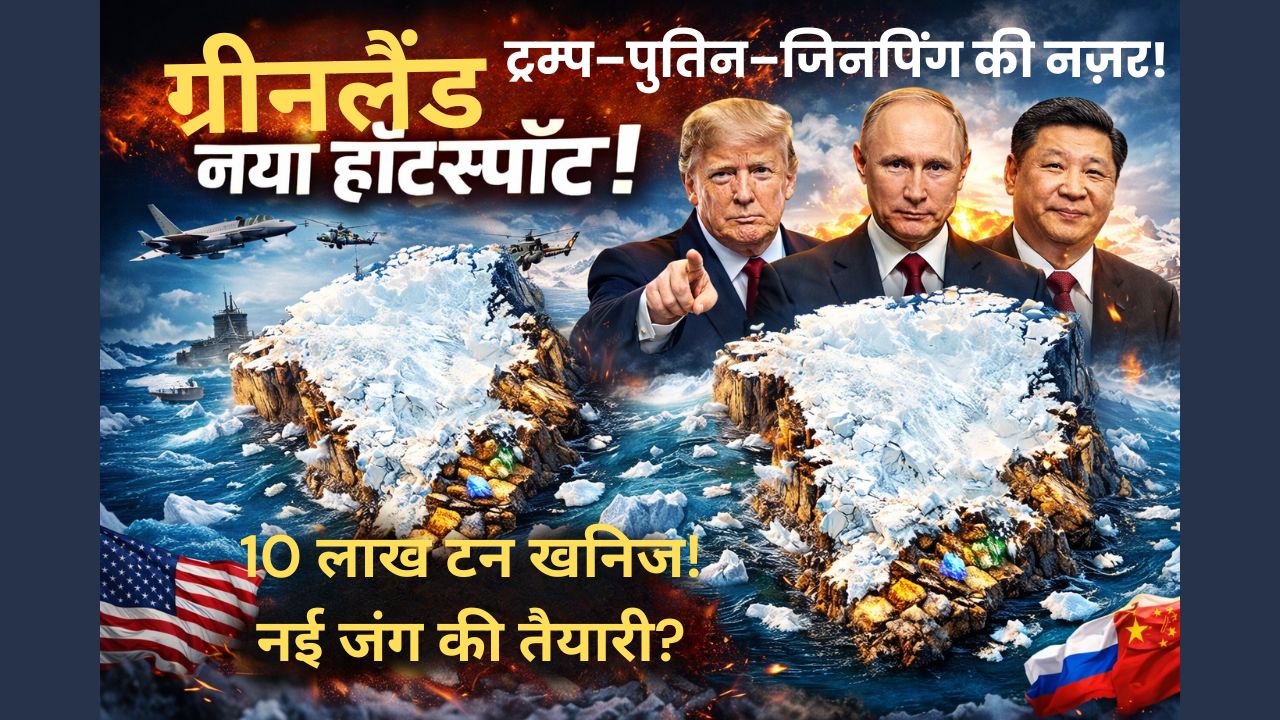 Greenland :10 लाख टन खनिज ! नई जंग की तैयारी?आर्कटिक की बर्फ पिघलने से हमले का खतरा बढ़ा, आर्कटिक बना नया युद्धक्षेत्र
