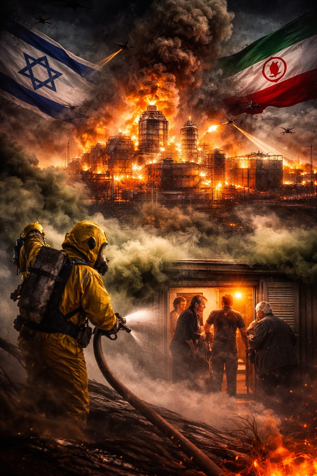  ईरान का इजराइल के केमिकल प्लांट पर हमला: जहरीले रिसाव का खतरा, हमले के बाद प्रशासन अलर्ट मोड में,लोगों को घरों में रहने की चेतावनी