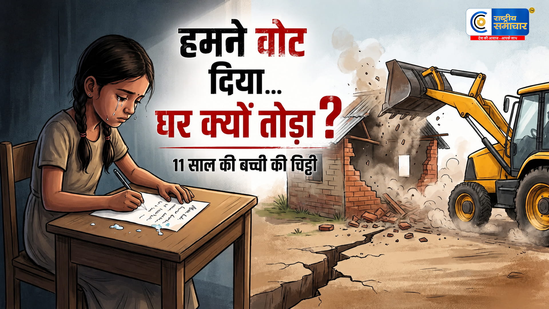 हमने आपको वोट दियाआपने हमारा घर तोड़ दिया 11 साल की बच्ची की चिट्ठी ने हिला दिया नेपाल,बुलडोजर अभियान 