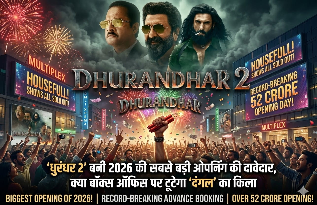 धुरंधर 2 ने रिलीज से पहले ही मचाया तूफानपेड प्रीव्यू में 52 करोड़, 14 लाख टिकट बुकिंग से बनाया नया इतिहास